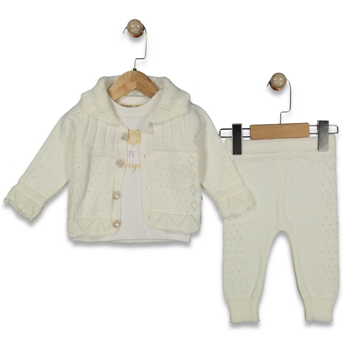 KIZ 9/18 AY TRİKO ACURLU ÜÇLÜ TAKIM