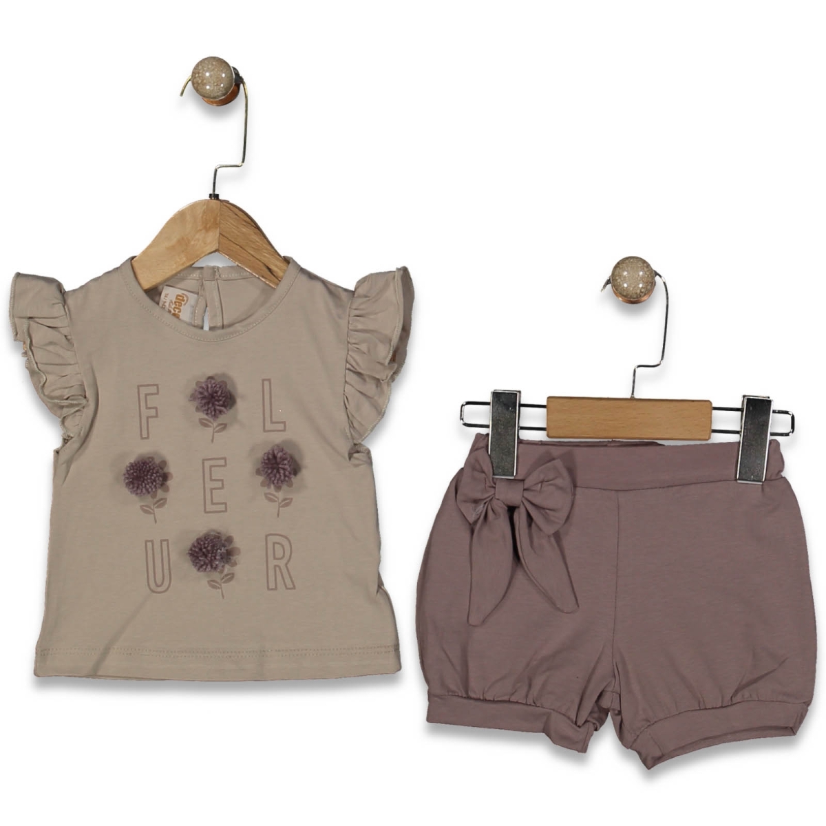 KIZ 9/24 AY AKSESUARLI ŞORTLU TAKIM