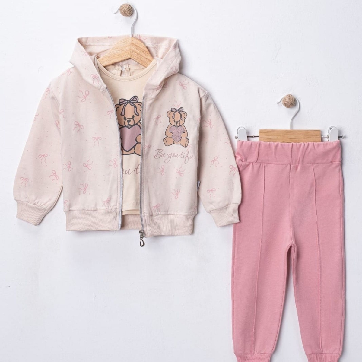 KIZ 9/24 AY AYICIK VE FİYONK BASKILI TAŞLI 3 LÜ TA