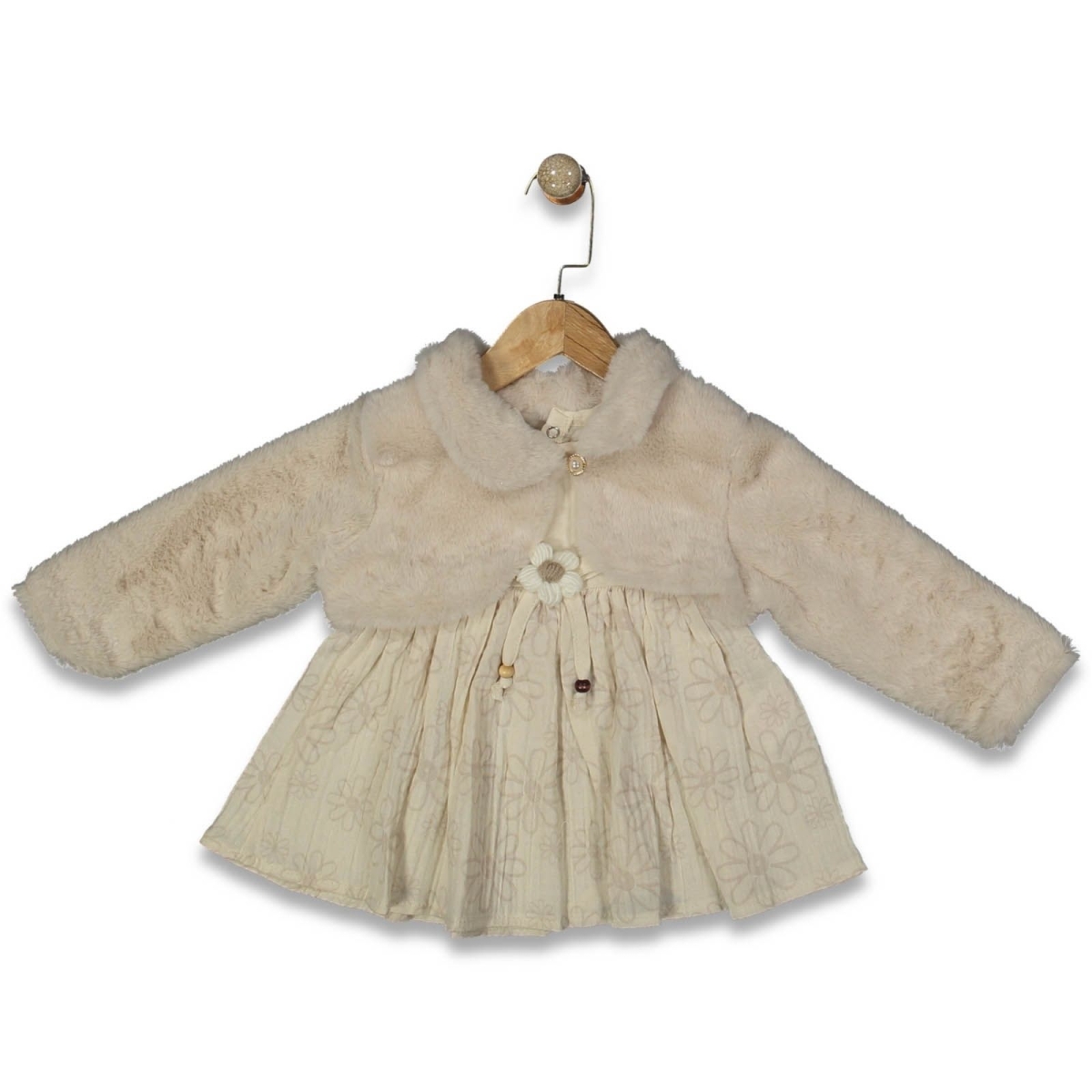 KIZ 9/24 AY BASKILI PELÜŞ ELBİSE