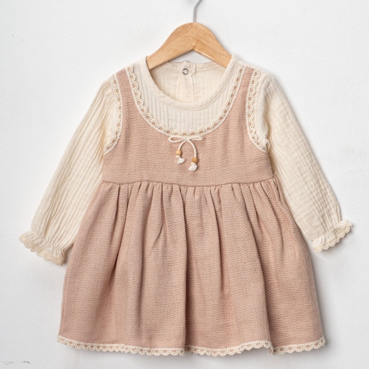 KIZ 9/24 AY BONCUKLU ELBİSE