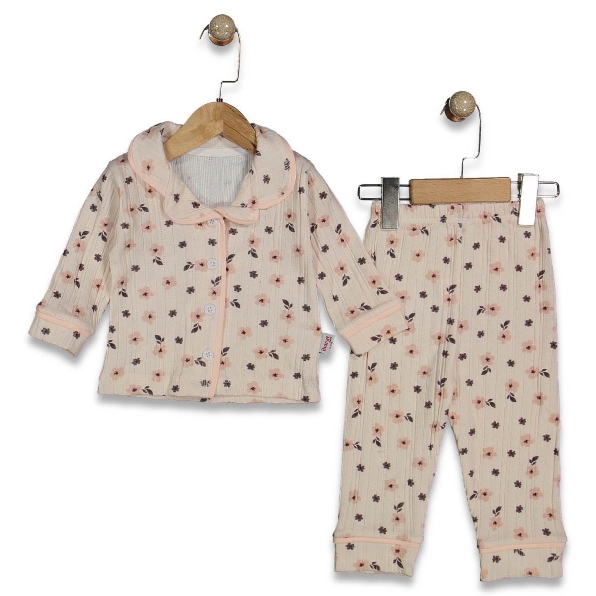 KIZ 9/24 AY ÇİÇEK BASKILI PJAMA TAKIM