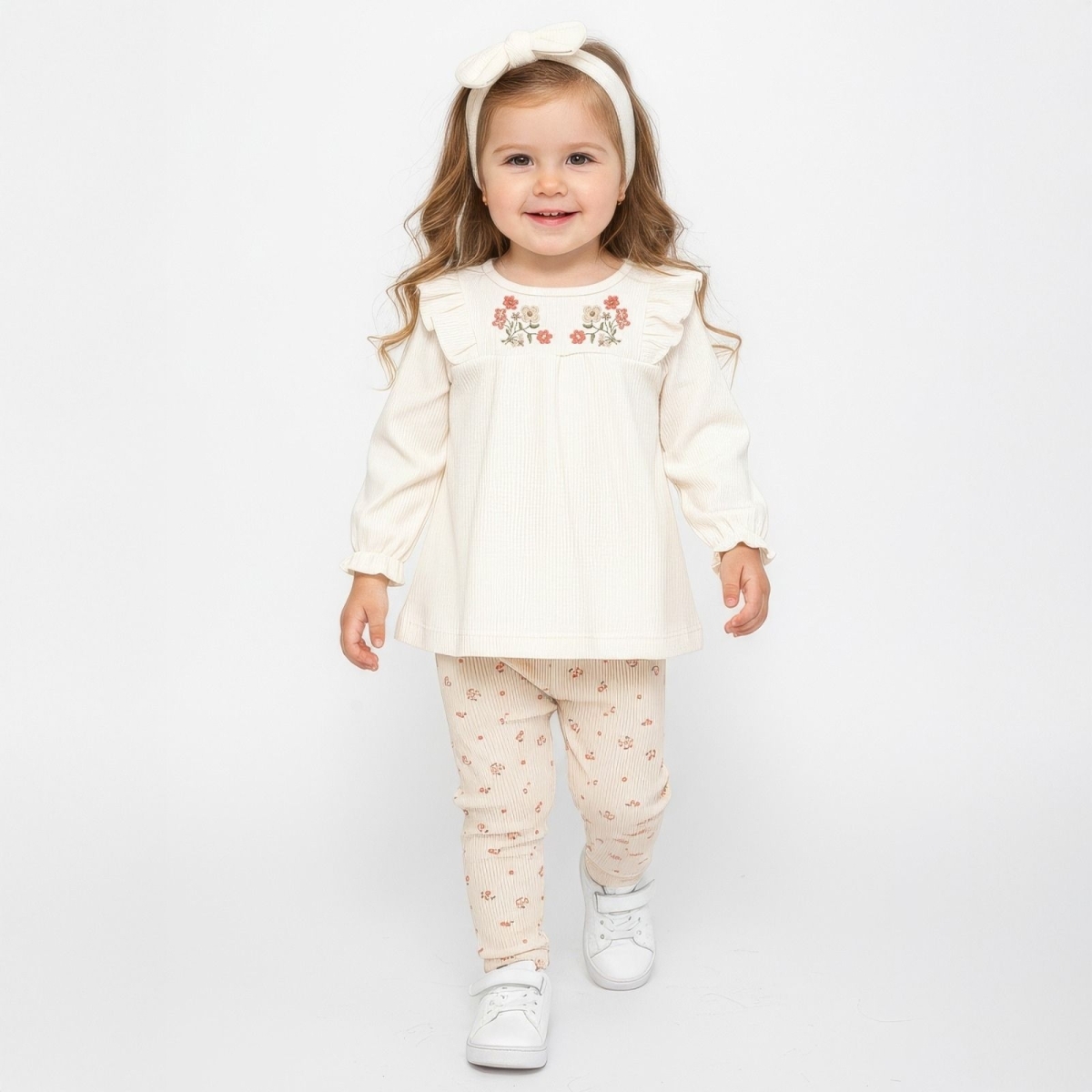 KIZ 9/24 AY ÇİÇEK DESENLİ TAKIM