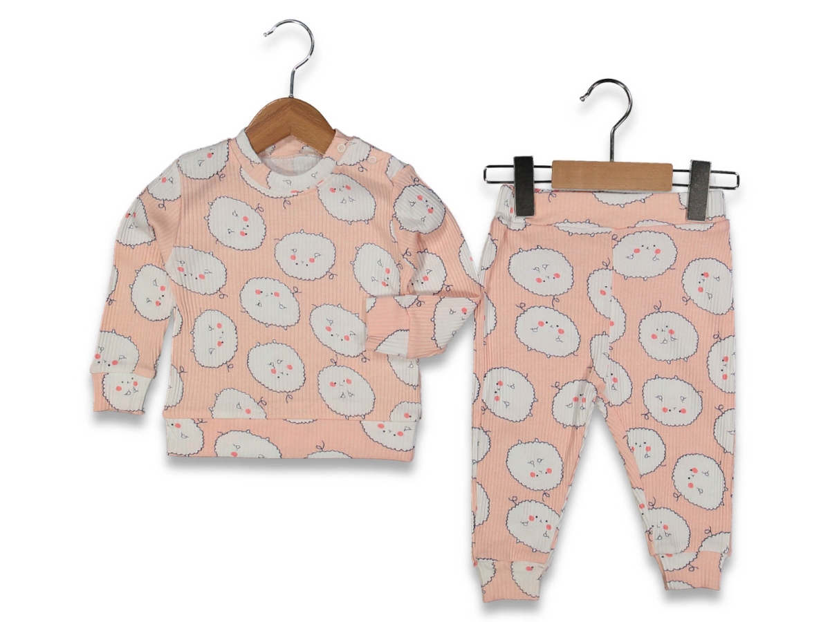 KIZ 9/24 AY EMOJİ BASKILI PİJAMA TAKIMI