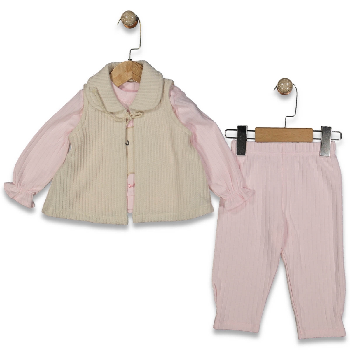 KIZ 9/24 AY FİTİLLİ YELEKLİ 3 LU TAKIM