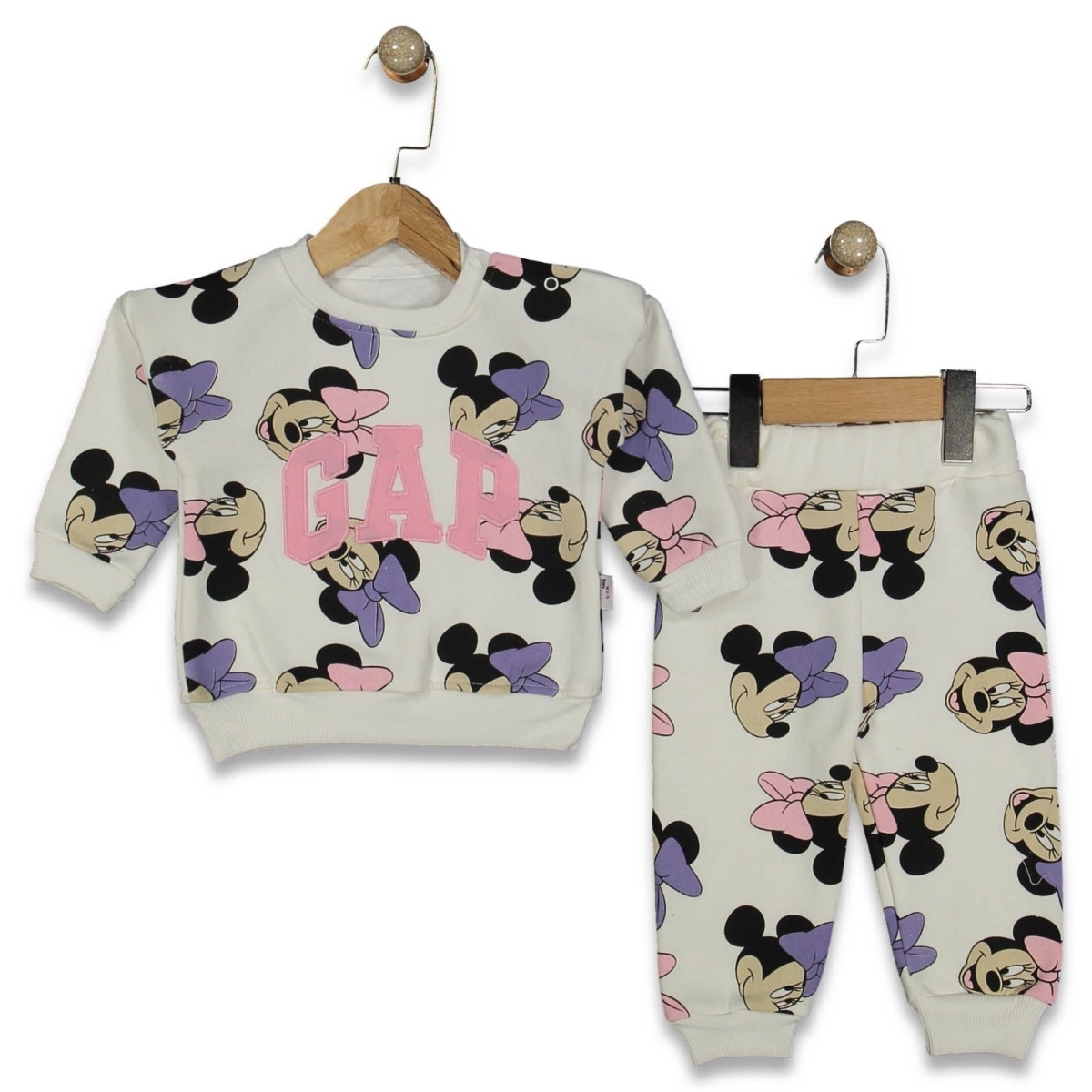 KIZ 9/24 AY GAP MİNNİE BASKILI ŞARDONLU TAKIM