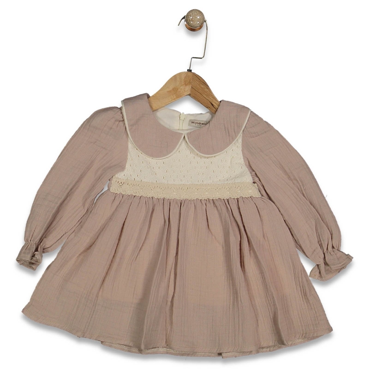 KIZ 9/24 AY KARELİ MÜSLİN ELBİSE