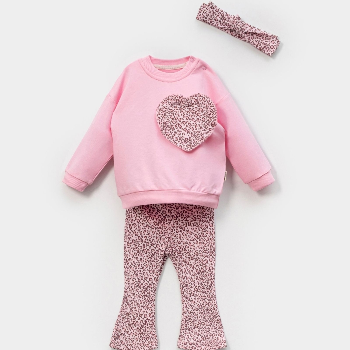 KIZ 9/24 AY LEOPAR BASKILI KALPLİ TAKIM