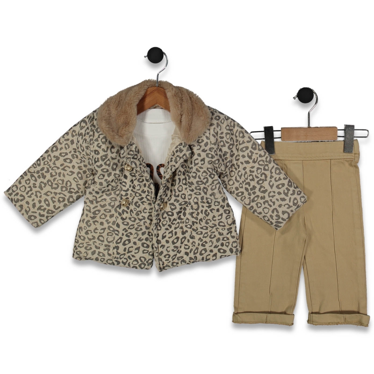 KIZ 9/24 AY LEOPAR DESENLİ TAKIM