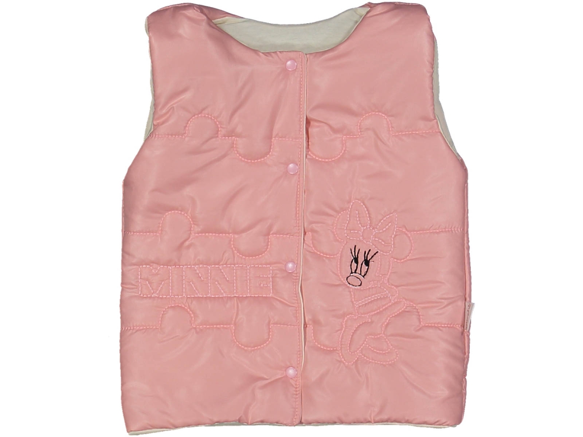 KIZ 9/24 AY MİNNİ NAKIŞLI ELYAFLI YELEK