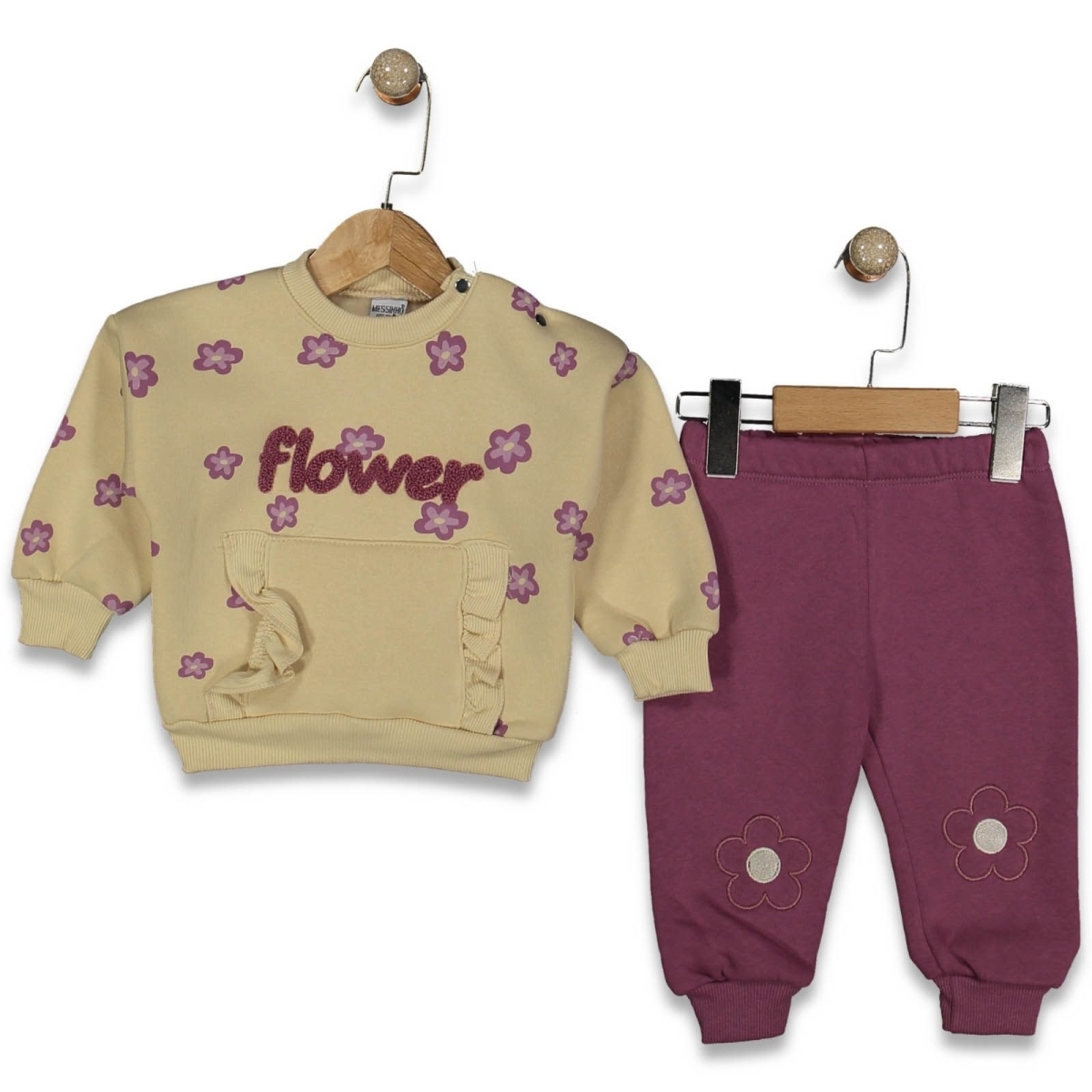 KIZ 9/24 AY NAKIŞLI ÜÇ İP TAKIM