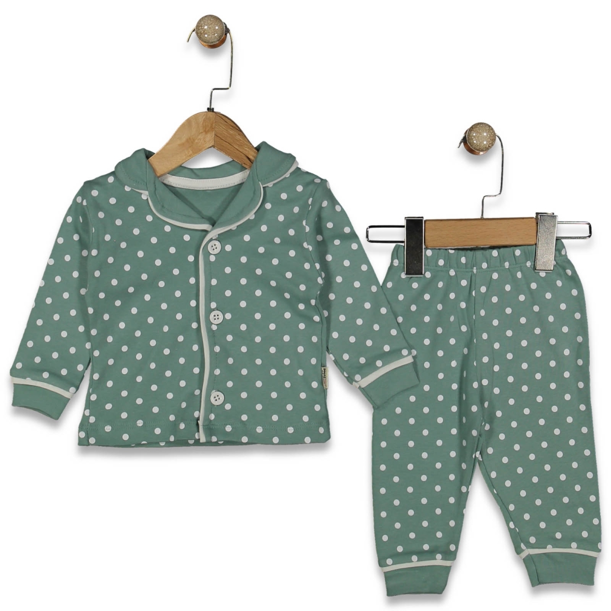 KIZ 9/24 AY PUAN BASKILI AYLIK PİJAMA TAKIM