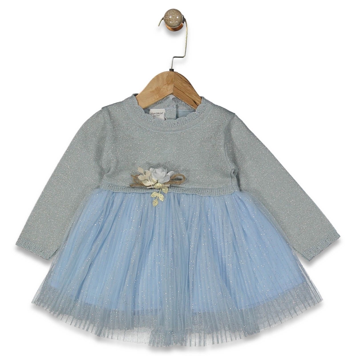 KIZ 9/24 AY SİMLİ TRİKOLU ELBİSE