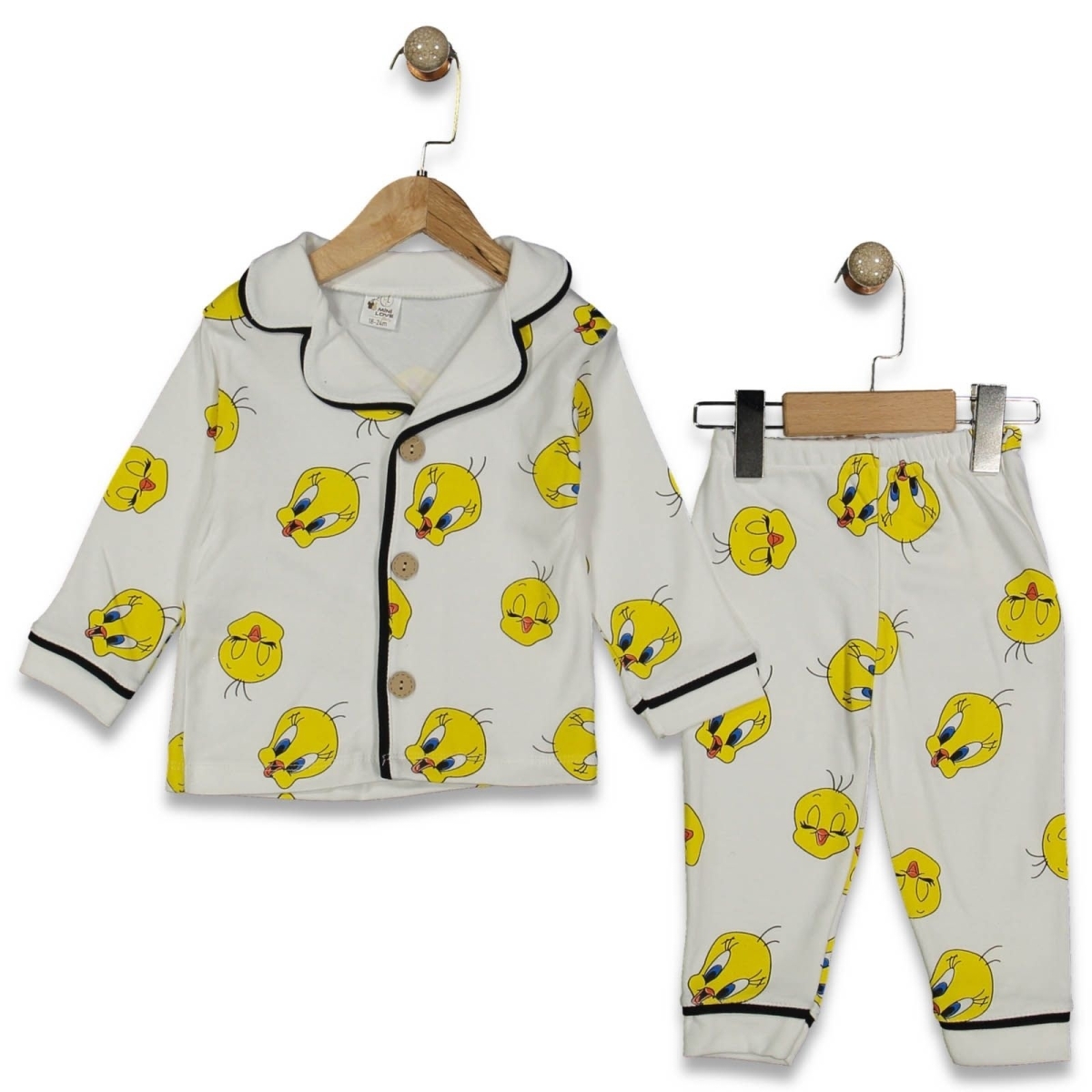 KIZ 9/24 AY TWETTY BASKILI PİJAMA TAKIM