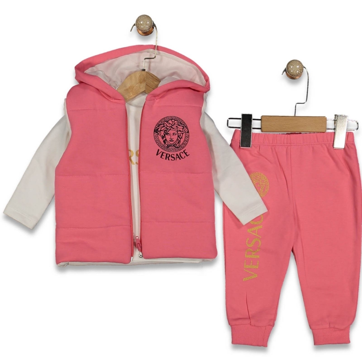 KIZ 9/24 AY VERSACE ELYAFLI ŞİŞME 3’LÜ TAKIM