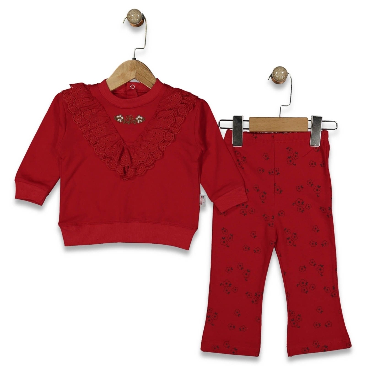 KIZ 9/24 AY YAKA ÇİÇEK GÜPÜRLÜ 2Lİ  TAKIM