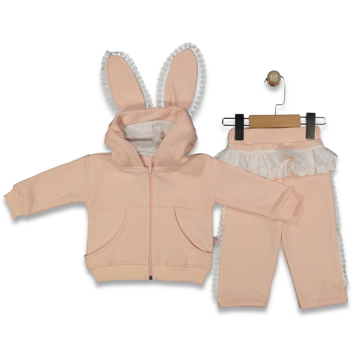 KIZ 9/24 AY YAN GÜPÜR DETAYLI ŞARDONLU 2Lİ TAKIM