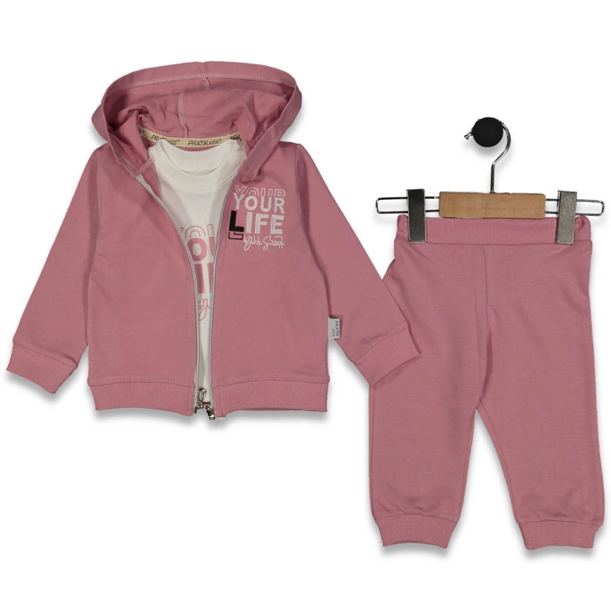 KIZ 9/24 AY YOUR LİFE HIRKALI ÜÇLÜ TAKIM