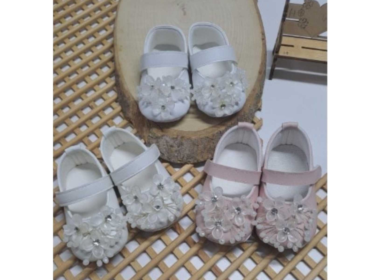 KIZ BONCUKLU ÇİÇEKLİ BABET