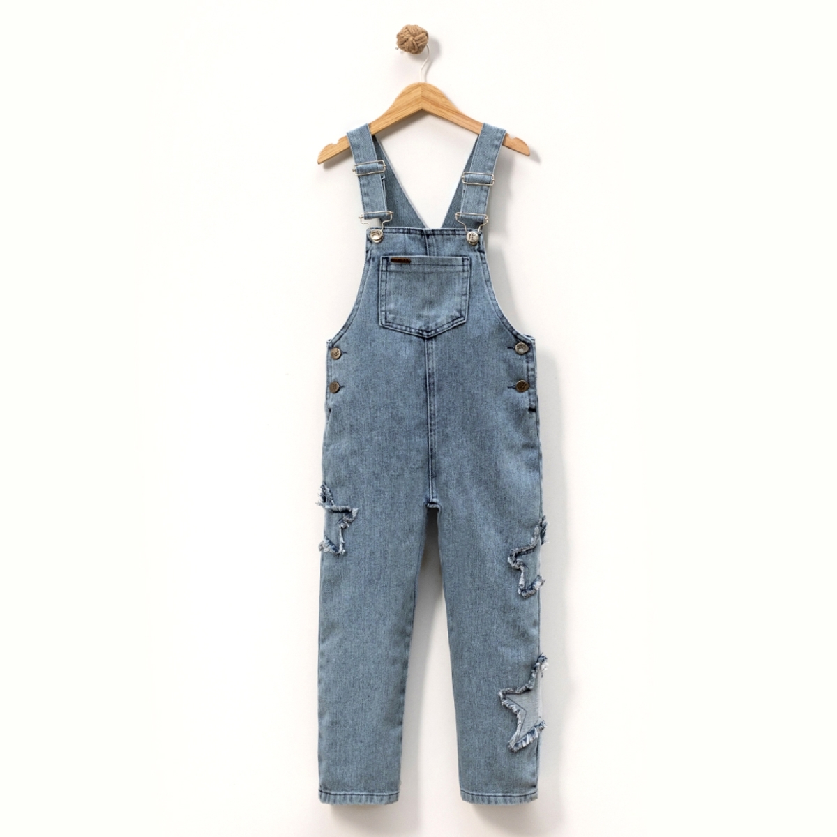 KIZ ÇOCUK 5-8 YAŞ YILDIZ DETAYLI KOT SALOPET