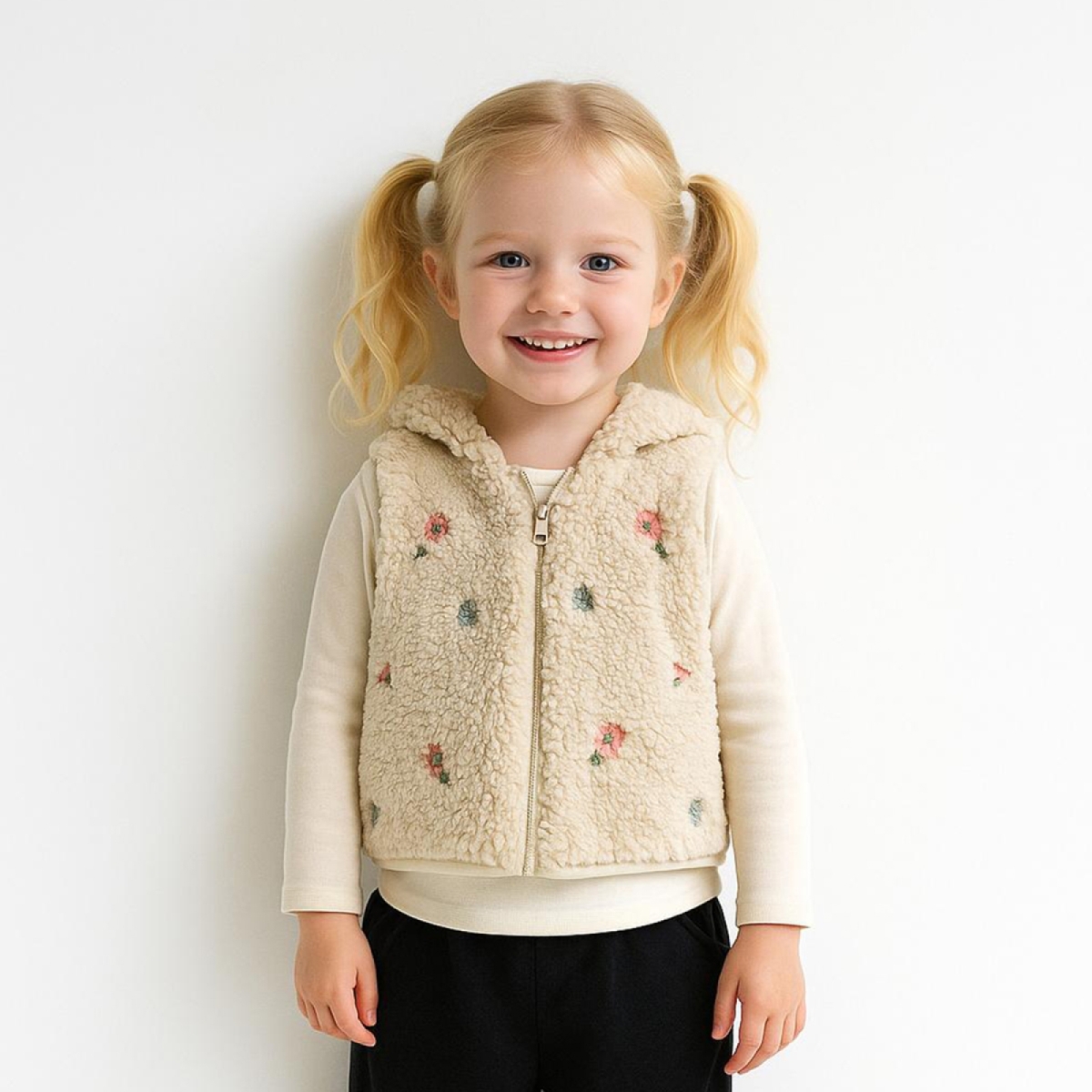 KIZ ÇOCUK 9-36 AY WELSOFT ÇİÇEK NAKIŞLI YELEK