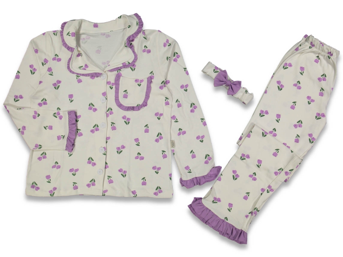 KIZ S/M/L/XL ANNE FIRFIRLI PİJAMA TAKIMI