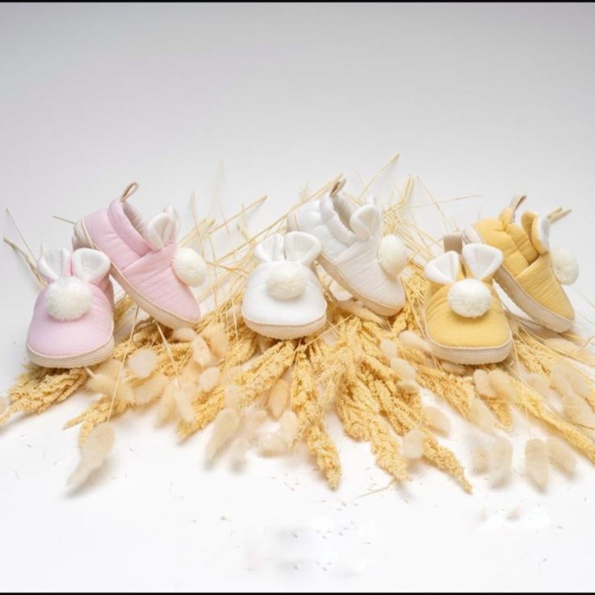 LEONCİNO LNC 5201-UNISEX 12'Lİ PONPONLU MÜSLİN TAVŞAN AYAKKABI