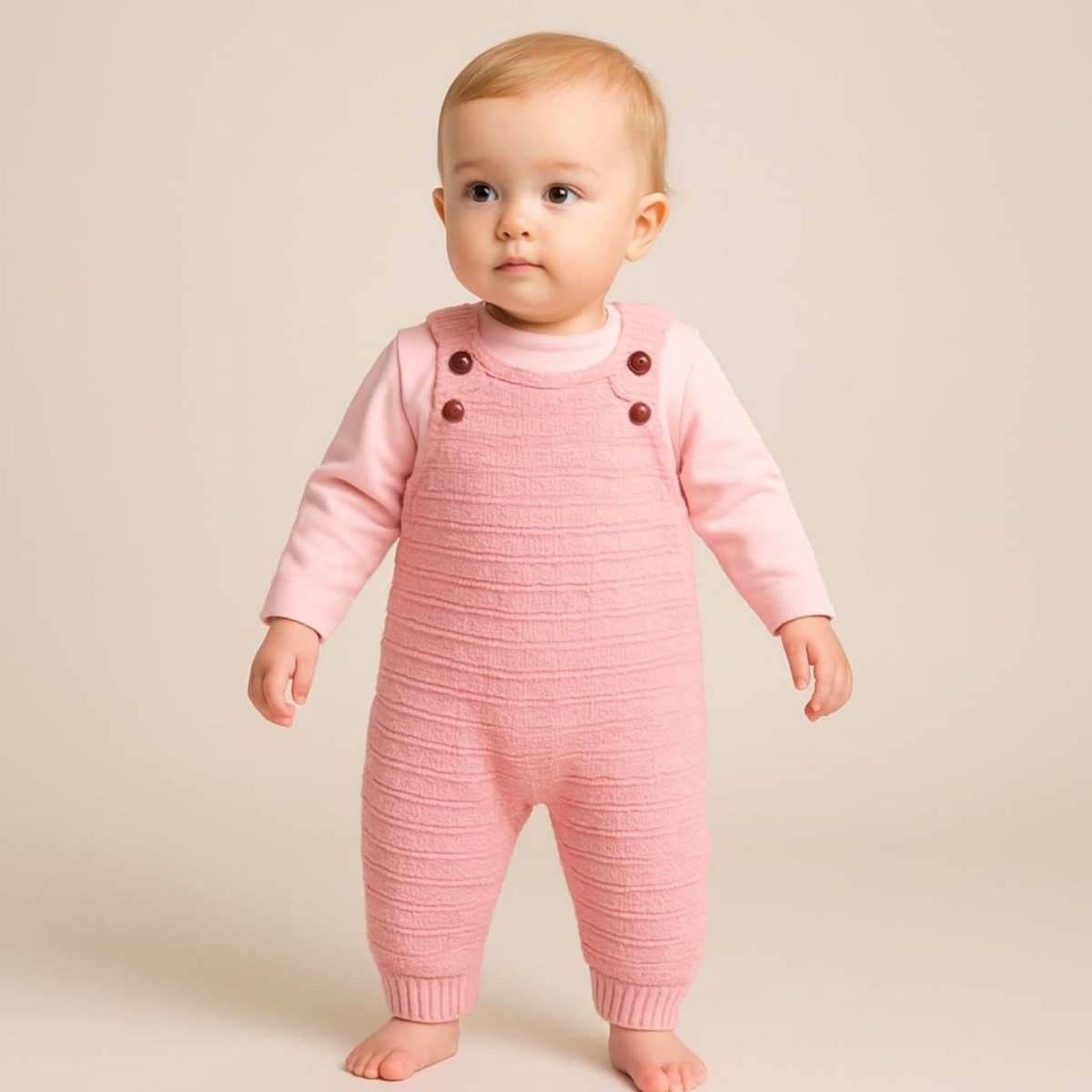 LİTTLELAND BABY 01515-ERKEK 6/12 AY PETEK ÖRGÜ BAHÇIVAN TULUM