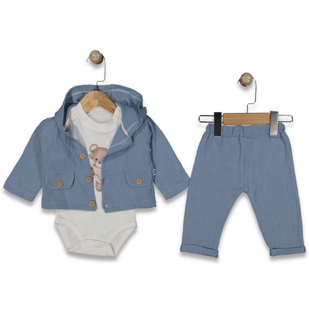 MİNİLAY 1502-ERKEK 6/18 AY CEPLİ MÜSLİN TAKIM