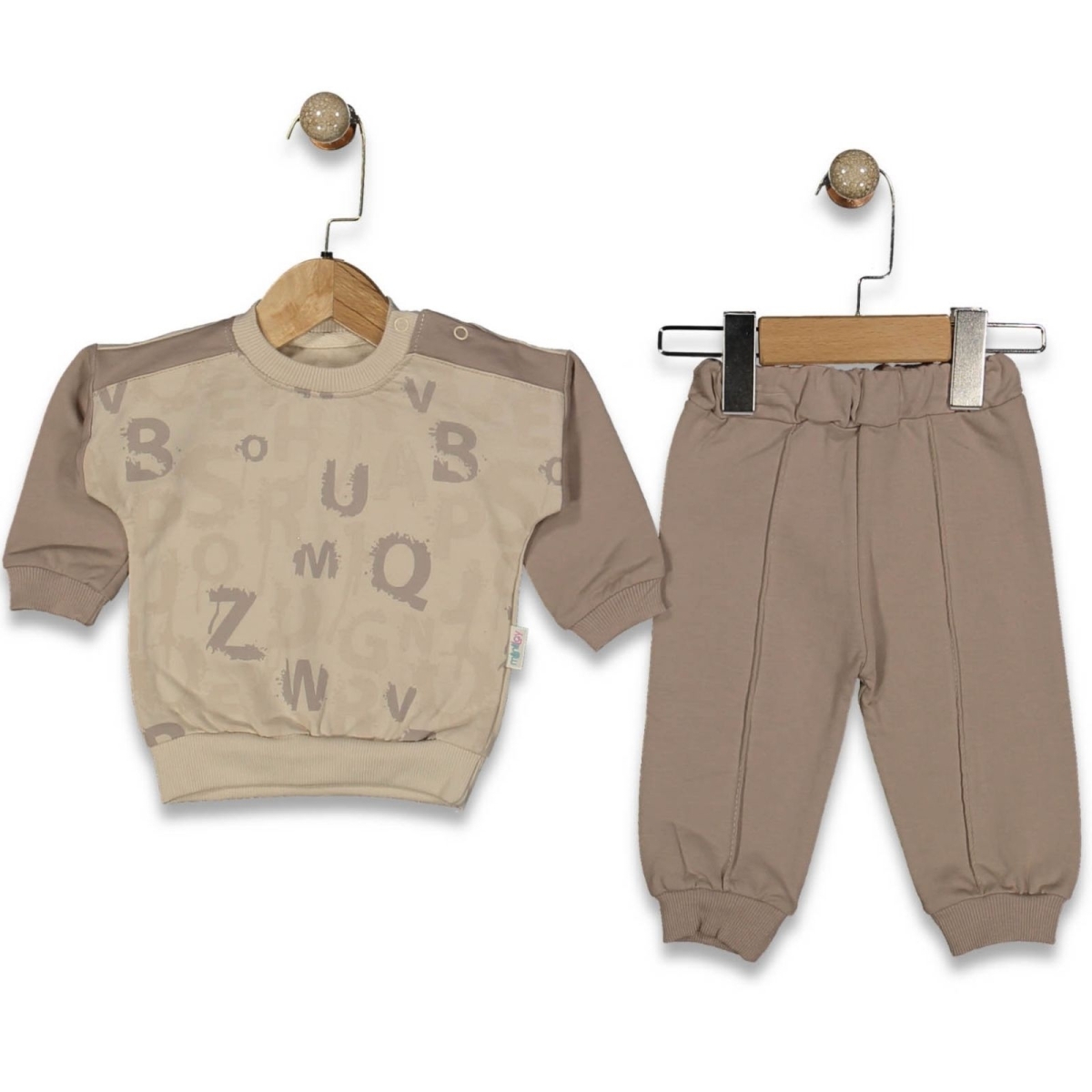 MİNİLAY 7031-ERKEK 6/18 AY YAZI BASKILI TAKIM