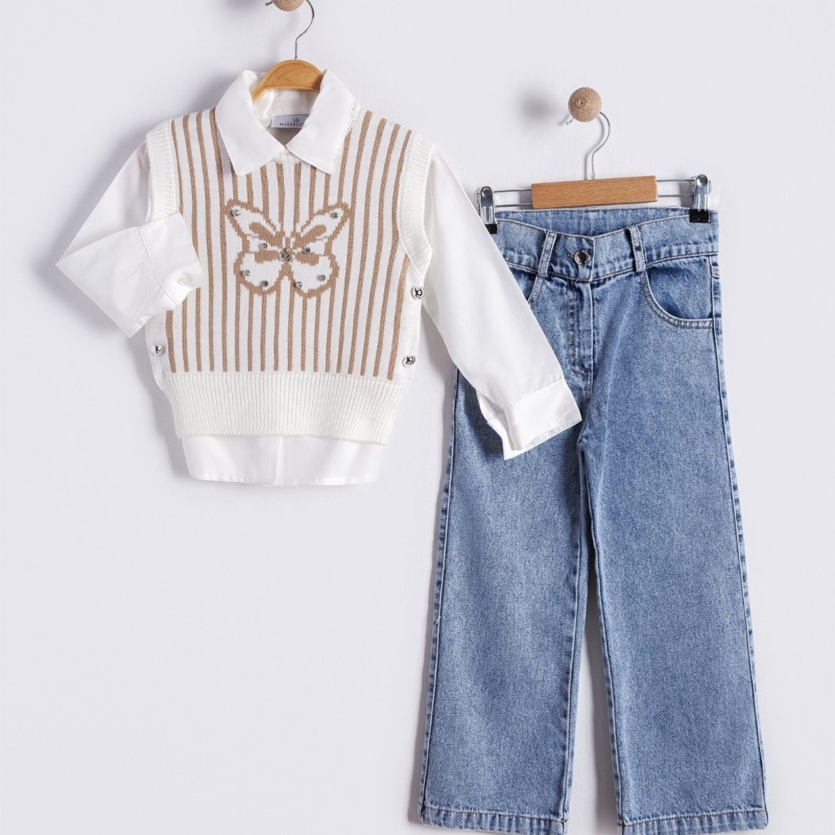 MİSSELİTTE 725-KIZ 2/5 YAŞ KELEBEKLİ TRİKO TAKIM