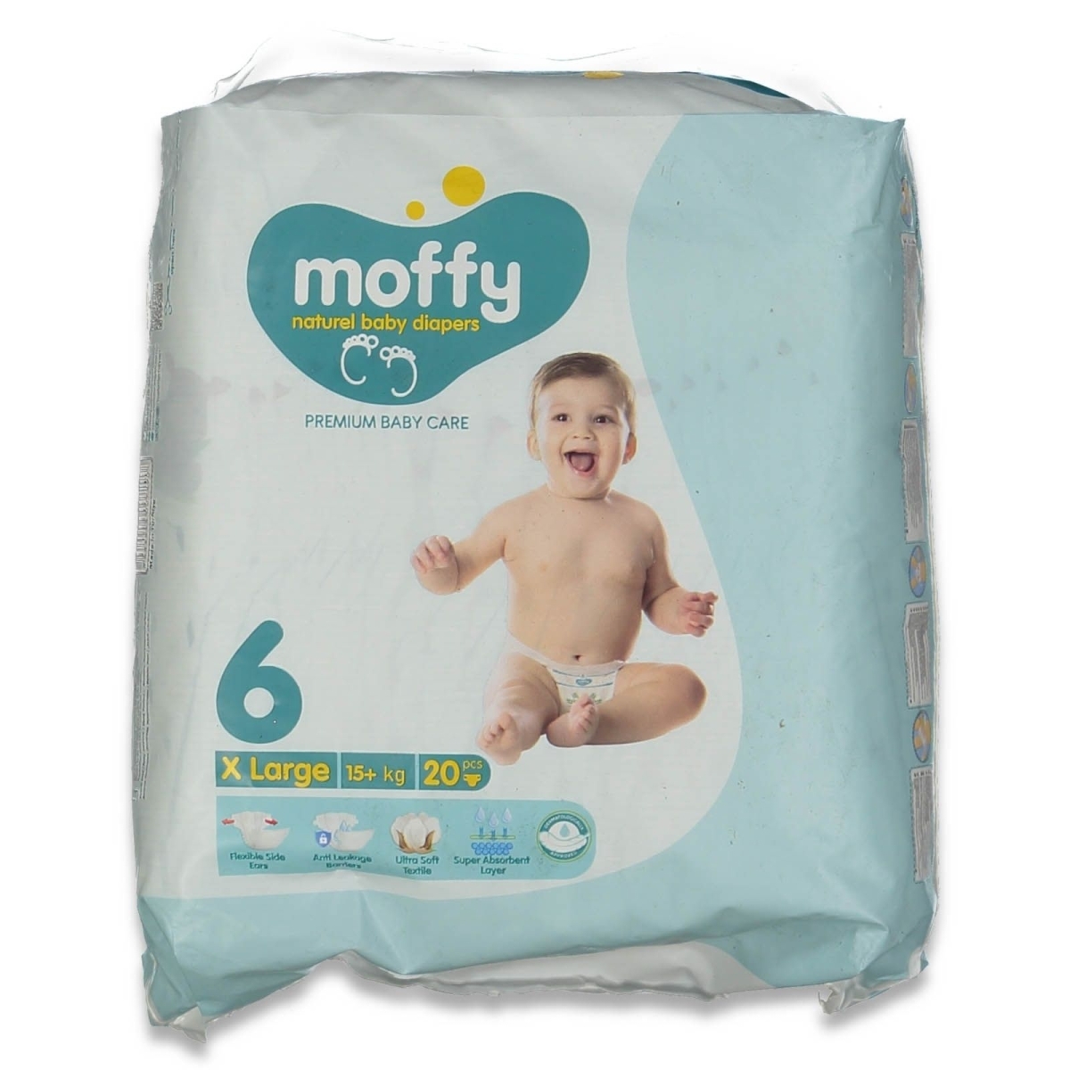 MOFFY MM00083-MOFFY TWİN BEBEK BEZİ NO:6 15+ KG (20 PCS X 5)