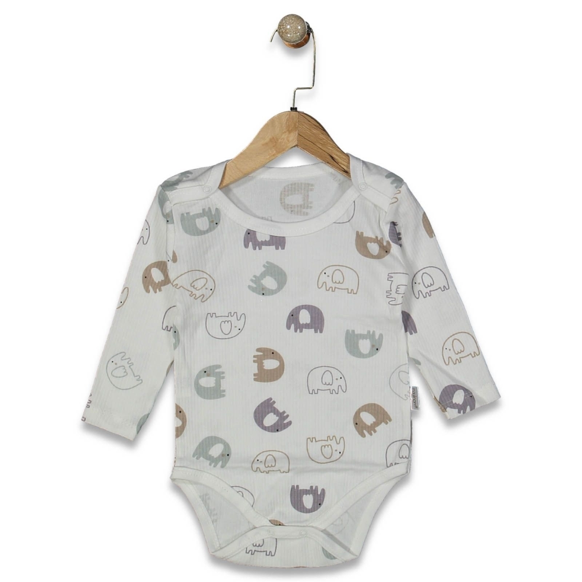 NAYİNOM 2918-UNISEX 12 Ay,18 Ay,24 Ay,3 Yaş FİL KOLLU BÜYÜK BAD