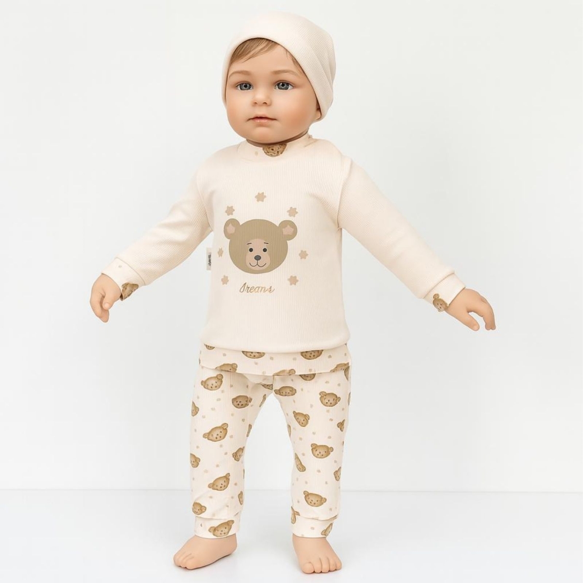 NURHAS BEBE 6032-ERKEK 3/6 AY AYICIK DESENLİ TAKIM