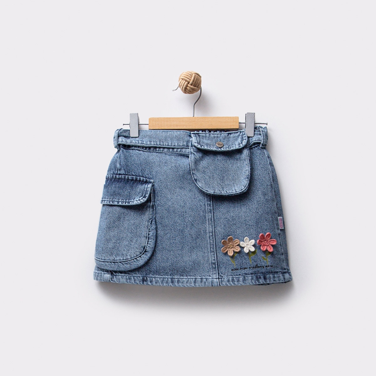 OVD KIZ 5-8 YAŞ BASKILI ÇANTALI KOT ETEK