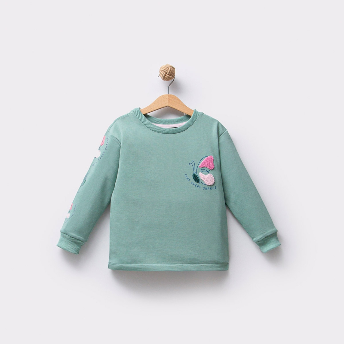 OVERDO KIZ 5-8 YAŞ SÜZENE NAKIŞLI İKİ İP SWEAT