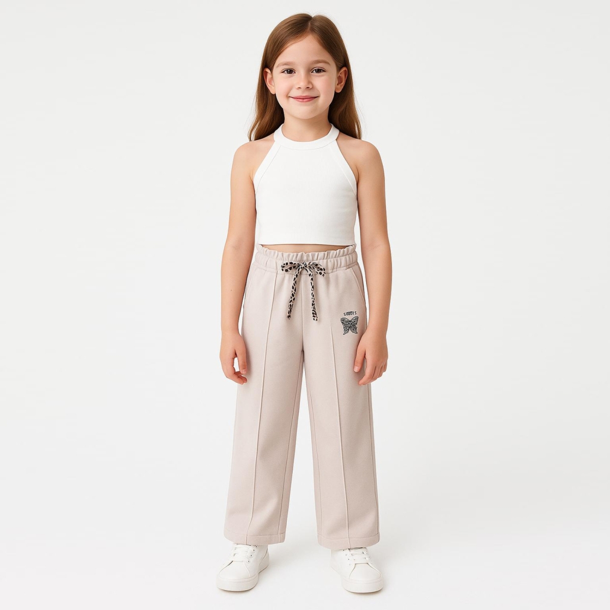 OVERDO KIZ 9-12 YAŞ TAŞ BASKILI 2İP PANTOLON