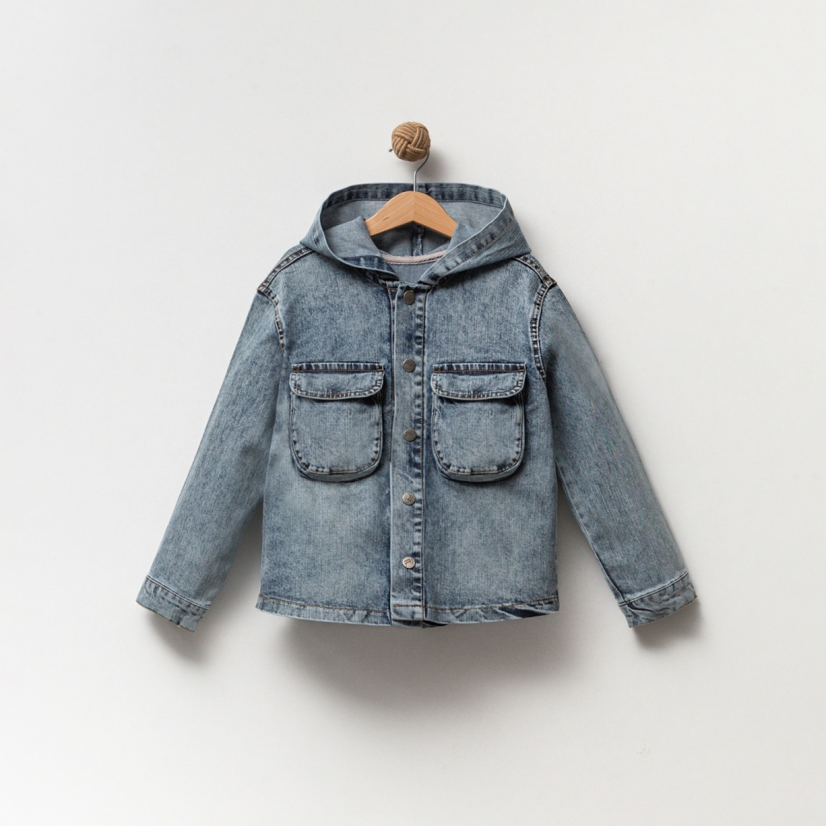 OVERDO UNISEX 5-8 YAŞ KAPŞONLU KOT CEKET