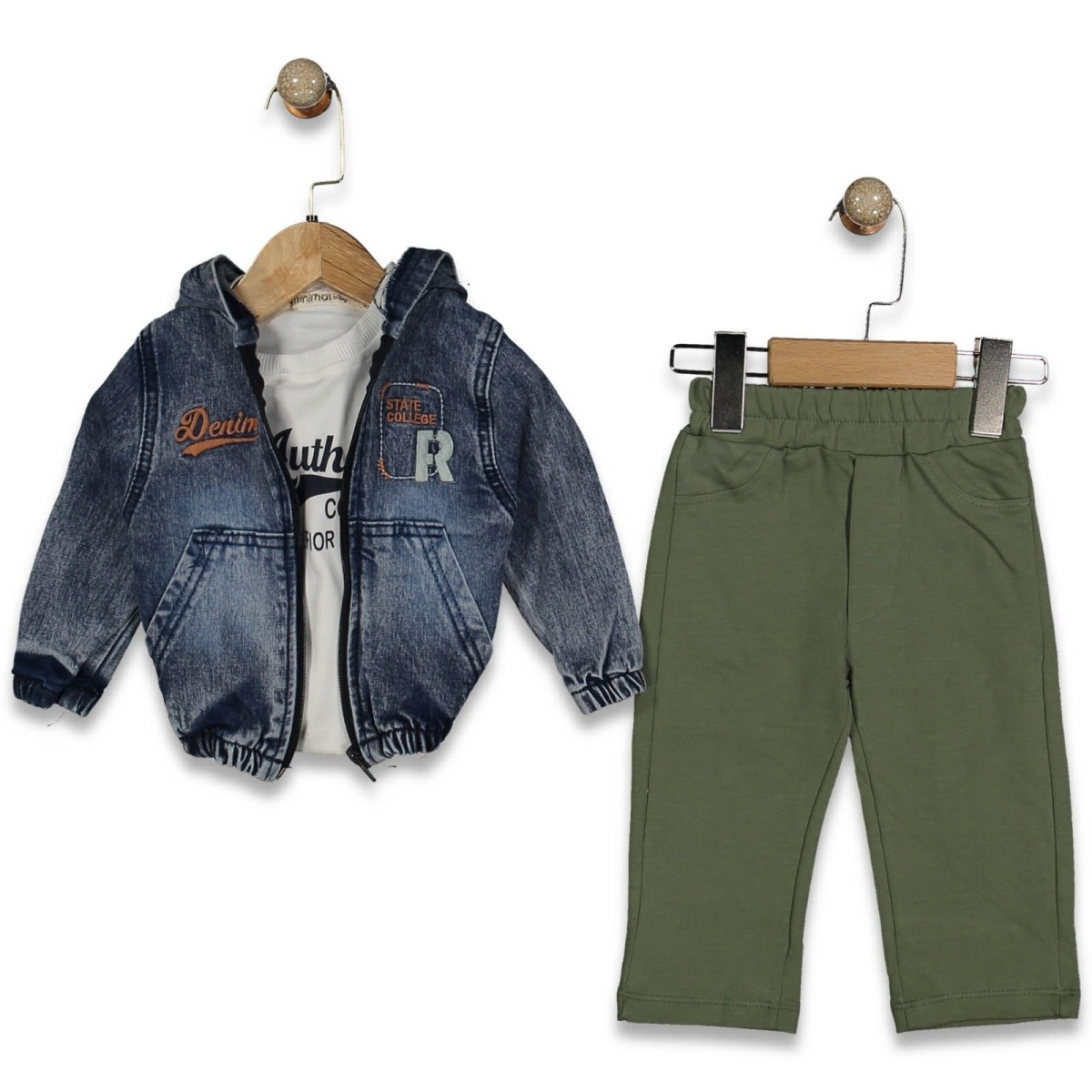 PARTNERBABY 1130-ERKEK 9/24 AY R YAZILI 3 LÜ TAKIM