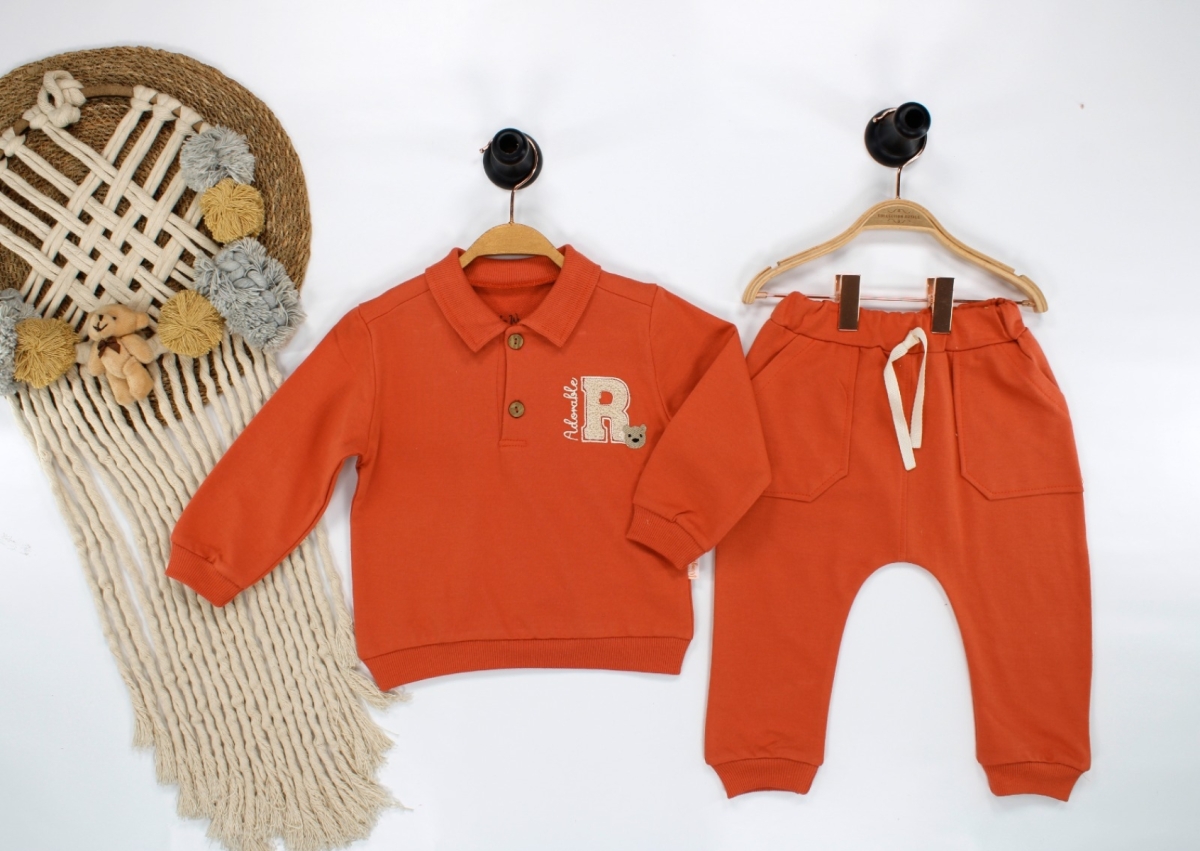 R SÜZENE NAKIŞLI POLO YAKA ERKEK 2&#039;Lİ TAKIM