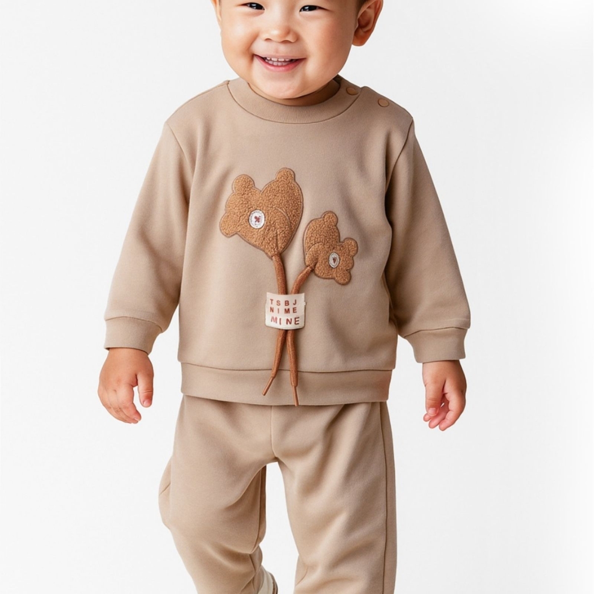 SERDE BABY NESRİN İSMAİL 1023-ERKEK 3/9 AY SÜZENELİ İPLİ AYI 2 Lİ TAKIM