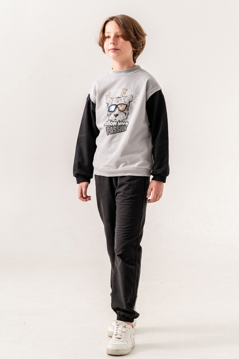 TUFFY EXTREME BASKILI ERKEK ÇOCUK İKİLİ TAKIM