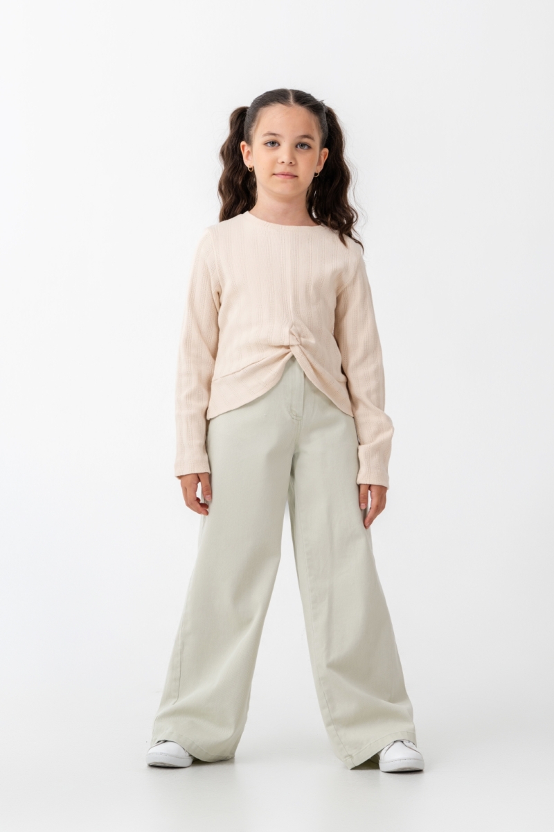 Tuffy Jakarlı Örme Kumaş Kız Çocuk Sweatshirt-01515