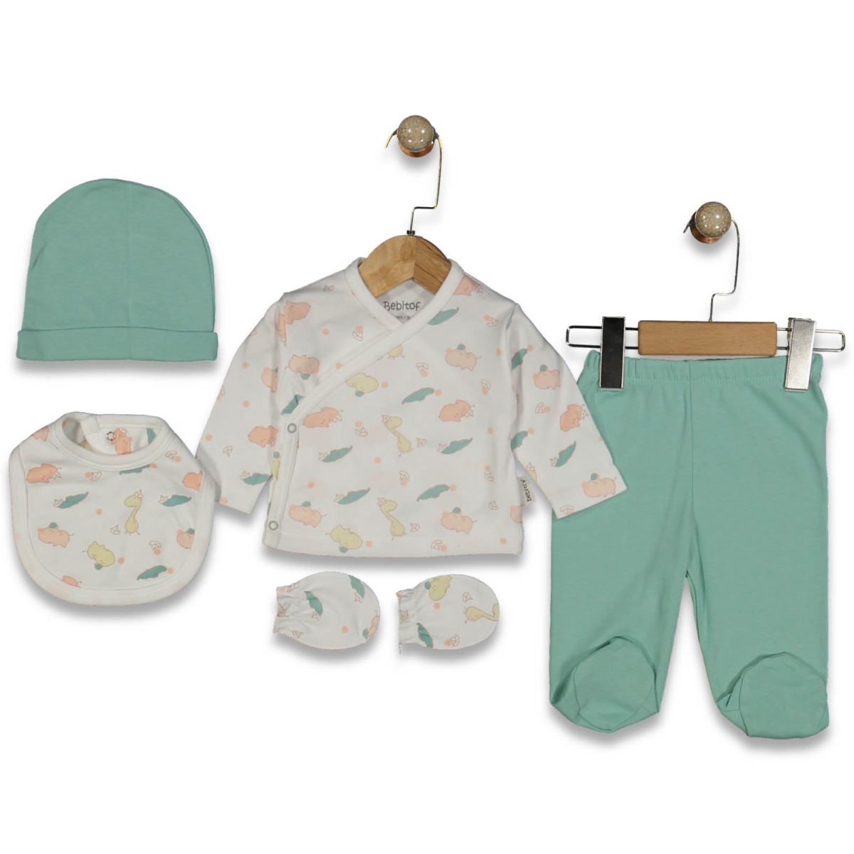 UNISEX 0/3 AY AY TİMSAH VE ARKADAŞLARI 5 PARÇA ZIB