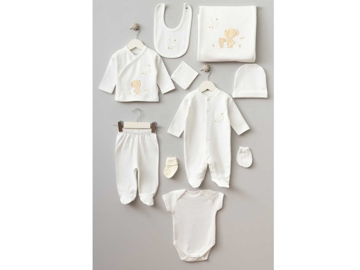 UNISEX 0/3 AY AY VE AYICIKLAR 10 PARÇA ZIBIN SETİ