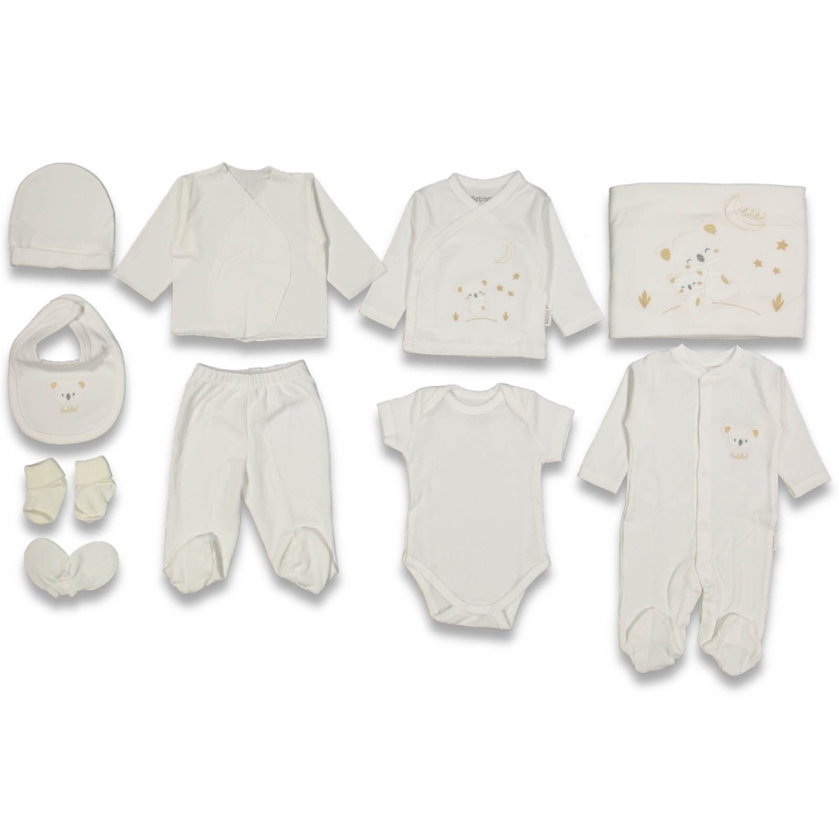 UNISEX 0/3 AY YAVRULU KOALA 10 PARÇA ZIBIN SETİ