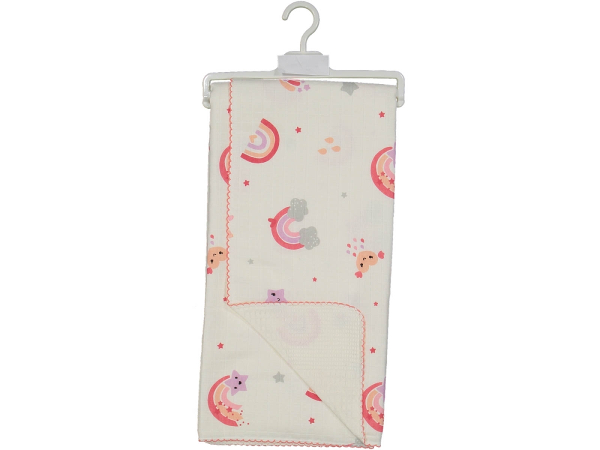 UNISEX 100*100 KENARI OYALI KARIŞIK DESEN PİKELİ MÜSLİN BATTANİYE