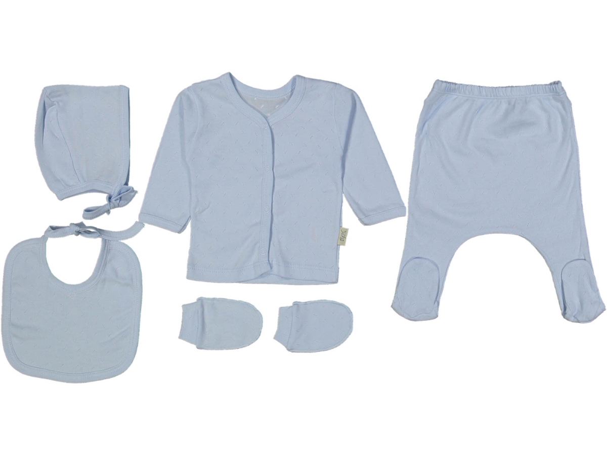 UNISEX 1/1 AY JAKARLI DÜZ RENK 5Lİ ZIBIN TAKIMI