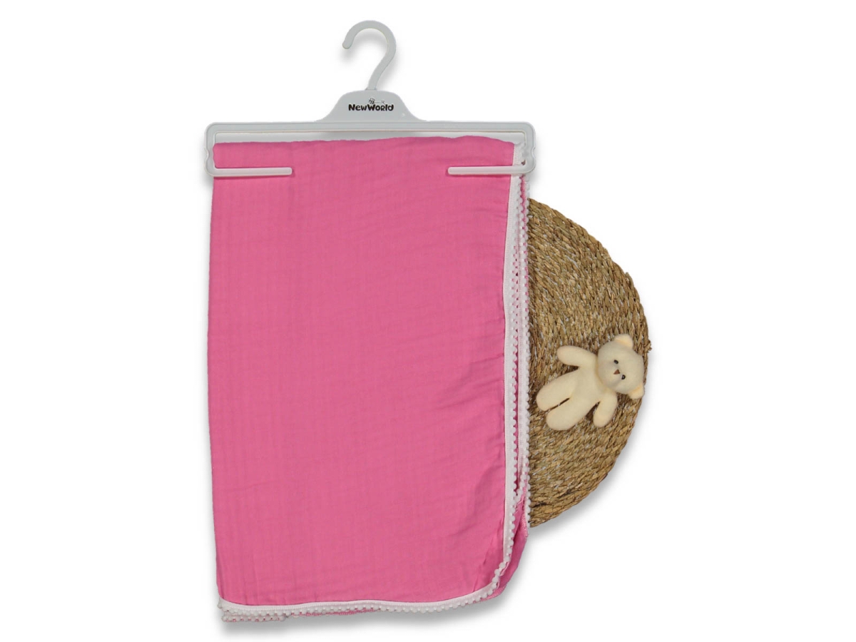 UNISEX 1/12 AY 100*80 CM PONPONLU 4 KAT MÜSLİN BAT