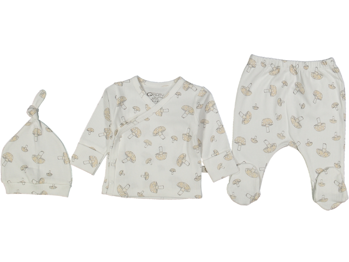 UNISEX 1/3 AY MANTAR DESENLİ 3LÜ ZIBIN SETİ